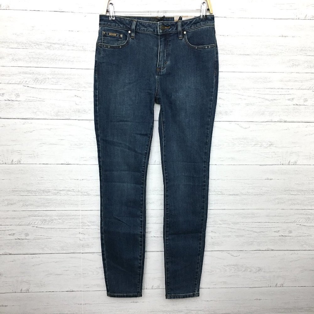 NEW prAna Women's Sienna Jeans Mid Rise Skinny Leg True Blue Stretchy size 4